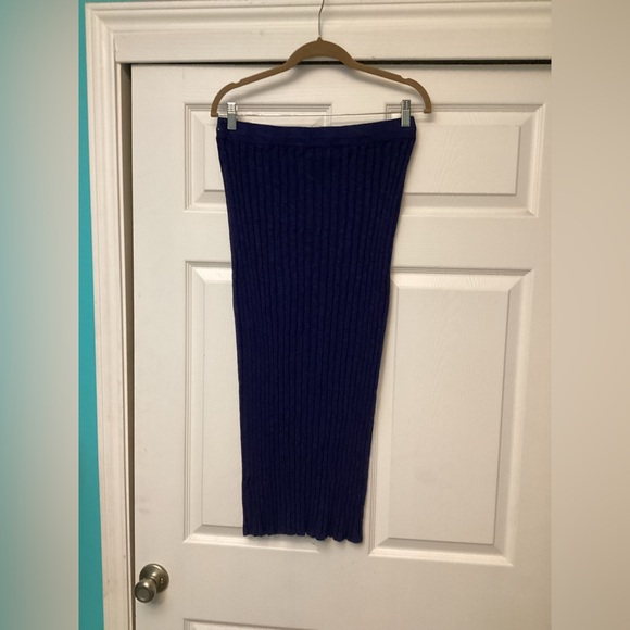 💥PRICE DROP💥 Veda Ribbed SweaterSkirt- Celestial Indigo - Picture 5 of 7
